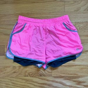 RBX Gray and Pink Sports Shorts